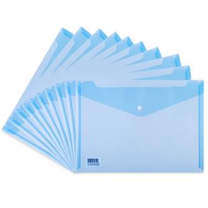Deli 10pcs Transparent File Folder A4 PP Document Bag School File Organizer Paper Book A4 Document Folder Office Binder Supplies