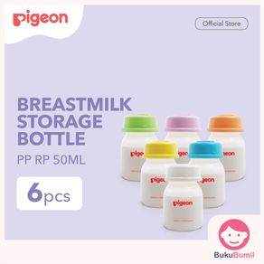 Pigeon Breastmilk Storage PP RP 50Ml Contents 6pcs | Breast Milk Bottles For Babies & Pregnant Women