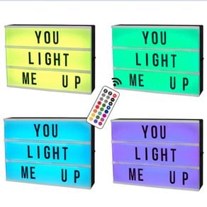 104pcs Cinematic Lightbox Replacement Letters & Numbers Signs black for A4  Box Sign Message Board 65.4x35mm(LED Light Box is NOT included!!) (Color:  Black) 