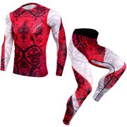 Brand New Sport Suit Men Long Sleeve T shirts Pants MMA Compression Running Set Men Bodybuilding Rashguard Gym Fitness Tracksuit