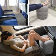 Newest Hot Useful Inflatable Portable Travel Footrest Pillow Plane Train Kids Bed Foot Rest Pad8