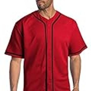  oldtimetown Womens Button Down Baseball Jersey Red