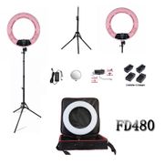 Yidoblo Pink FD-480II LED Ring lamp Light Make up sefie ring lamp set + lignt stand + bag + batteries