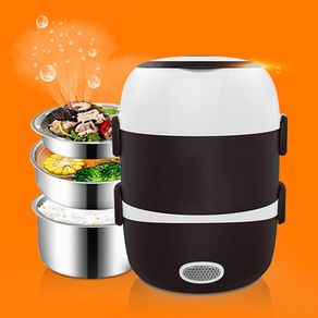 Electric Lunch Box Portable Food Warmer Mini Rice Cooker Food Heater(Double  Layer)