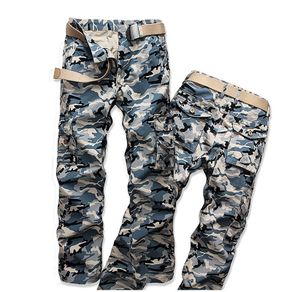 Spring Military Cargo Tactical Pants Cotton Casual Camouflage Trousers