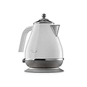De'Longhi | Icona Capitals Electric Kettle | KBOC2001W | Quick & Quiet Kettle | White | 1.7L Capacity with Antiscale Filter