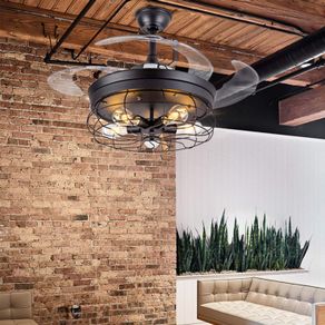 Retractable Ceiling Fan Light 42
