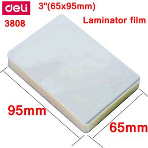 1 pack 100 sheets Deli 3inch 70mic photo thermal laminating film 3"(65x95mm) size photo protective film PET hot laminator film