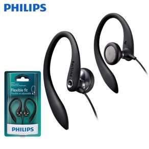 Philips SHS3305 Flexible Earhook Wired Earphone With Mic Stereo Bass Sweat Moisture Proof For Huawei Xiaomi Samsung