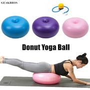 Sports Yoga Balls Pilates Donut Fitness Ball Gym  Exercise Balance Fitball Exercise Pilates Workout Massage Ball with Pump