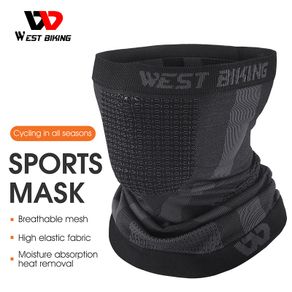 WEST BIKING High Elastic Sport Face Mask Knitted Breathable Cycling Tube Mask Windproof Outdoor Running Hiking Bicycle Balaclava