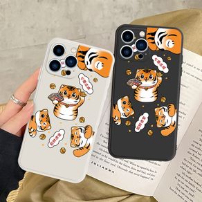 Tiger Cartoon Pattern Casing Soft Case For Realme C11 C2 C12 C25 C25S C15 C21 C25Y C21Y C17 C20 C20A C1 XT GT Neo Q3 Pro Shockproof Phone Case*H157
