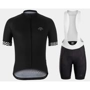 Mountain Bike Breathable Short Sleeve Black Cycling Jersey And Bib Shorts Set For Men Quick-drying cycling jersey suit