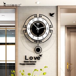 Wooden Wall Clock Vintage Gear Clock Us Style Living Room Wall