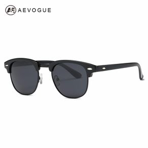 AEVOGUE Polarized Sunglasses Men Retro Semi-Rimless Polaroid Lens Summer Style Brand Designer Unisex Sun Glasses AE0550