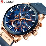 CURREN Men's Watch Latest Casual Male Wathces Unique Dial Leather Strap Luminous Mens Watches Waterproof Top Brand Quartz Clock