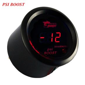 EE support Car Accessories Universal 2" 52mm Black Shell Digital Clock Red LED PSI Turbo Boost Gauge Clock