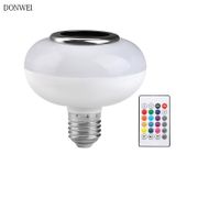 DONWEI E27 Smart RGB RGBW Wireless Bluetooth Speaker Bulb Music Playing Dimmable LED Bulb Light Lamp with Remote Control