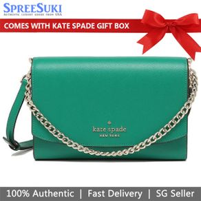 Kate Spade Staci Square Crossbody Saffiano Leather Wintergreen