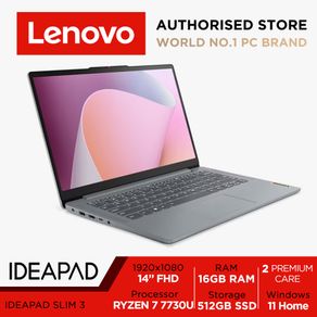 Lenovo IdeaPad Slim 3 14ABR8 | 82XL0003SB | 14" FHD (1920x1080) IPS 300nits Anti-glare | Ryzen™ 7 7730U | Integrated AMD Radeon Graphics | 16GB DDR4 | 512GB SSD | Win11 home | 2Y Premium Care