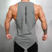 Muscleguys Gym Stringer Clothing Bodybuilding Tank Top Men Fitness Singlet Sleeveless Shirt Solid Cotton Undershirt Muscle Vest