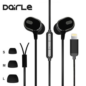 MFI In-ear Lighting Earphone with Microphone Wired Stereo Earphones for iPhone 8 7 Plus X XS MAX XR iPod Wired Earphone Lighting