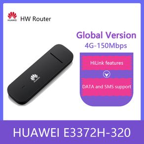 Unlocked Huawei E3372h-320 (2020), LTE/4G 150 Mbps USB Dongle, Unlocked to any network