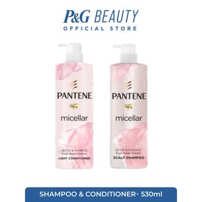 Pantene Micellar Detox and Hydrate Shampoo and Conditioner 530ml