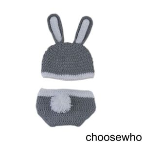 [CHOO] Newborn Cartoon Animal Photo Costume Infant Boy Girl Photography Props Crochet Knit Hat Outfits