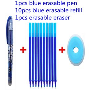 Erasable Pen Refill 12Pcs/Set Office Gel Pen 0.5mm Rod Magic Washable Handle Erasable Pen Blue/Black Ink School Stationery