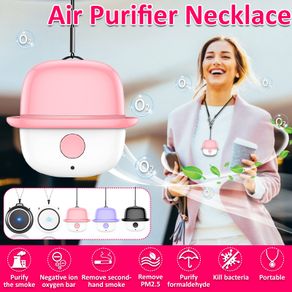 Air Purifier Necklace Mini Portable USB Air Cleaner Negative Ion Air Freshener