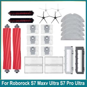 Roborock S7 / S7 MaxV Ultra / G10 / G10S / T7S Accessories Of Main Brush, Filter, Side Brush, Brush Cover, Mop Cloth, Dust Bag