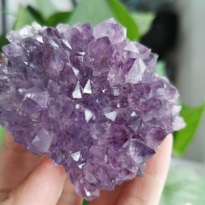200g Natural raw purple quartz crystal Amethyst quartz crystal cluster specimen