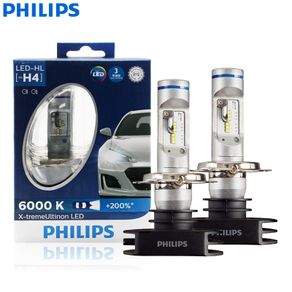 Philips X-treme Ultinon LED H4 9003 HB2 12V 12953BWX2 6000K Bright Car LED Headlight Auto HL Beam +200% More Bright (Twin Pack)