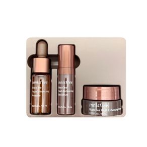 Korean cosmetics innisfree 3pcs sets 007 small brown bottle anti-aging moisturizing repair skin care set
