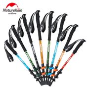 NatureHike Telescopic Walking Stick Alpenstock Aluminum Alloy 3 Joints Trekking Pole Adjustable Retractable Hiking Stick Outdoor