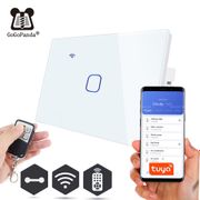 New US Wifi Tuya App Remote Control Type Wall Light Controller Smart Home Automation Touch Switch On/Off 1G 2G 3G RF + Wifi