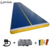 cheap fitness air mat for gymnastic hand made inflatable air track with free pump for sale 7m x 2m x 0.2m