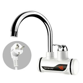 Tankless Instant Electric Hot Water Heater Faucet LED Kitchen Heating Tap