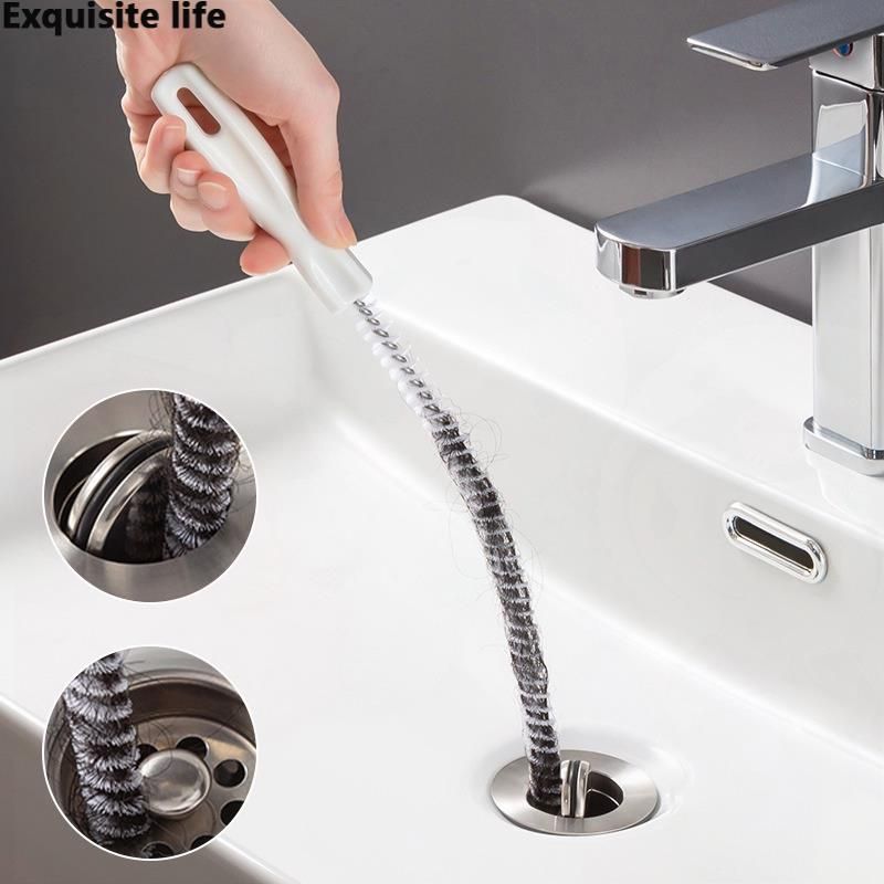 160cm Sink Drain Snake Spring Tube Unblock Tool Bathroom Sewer Dredge Anti  Clogging Unblocker Kitchen Sink Cleaning Hook Tools