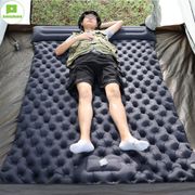 Double Camping Sleeping Pad Inflatable Air Mattresses Outdoor Mat Bed Ultralight Cushion Hiking Trekking with Pillow