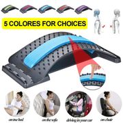 1pc Back Stretch Equipment Massager  Magic Stretcher Fitness Lumbar Support Relaxation Spine Pain Relief random five color