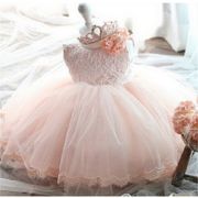 Baby Girls Kids Lace Dress Tutu Flower Girl Princess Wedding Birthday Party Wear