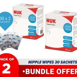 ❤ NUK Nipple Wipes 30 Sachets [2 Boxes]