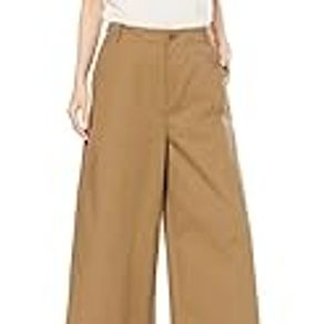 Lacoste HF527EL Women's Wide Cropped Pants, camel, 36
