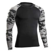 Quick Dry Compression Men's Long Sleeve T-Shirts Running Shirt Fitness Tight Tennis Soccer Jersey Gym Demix Sportswear MA46