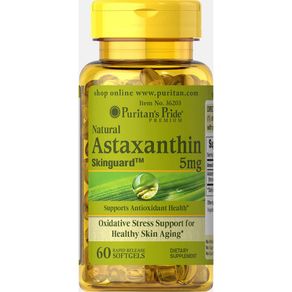 Puritan's Pride Natural Astaxanthin 5 mg / 60 Softgels