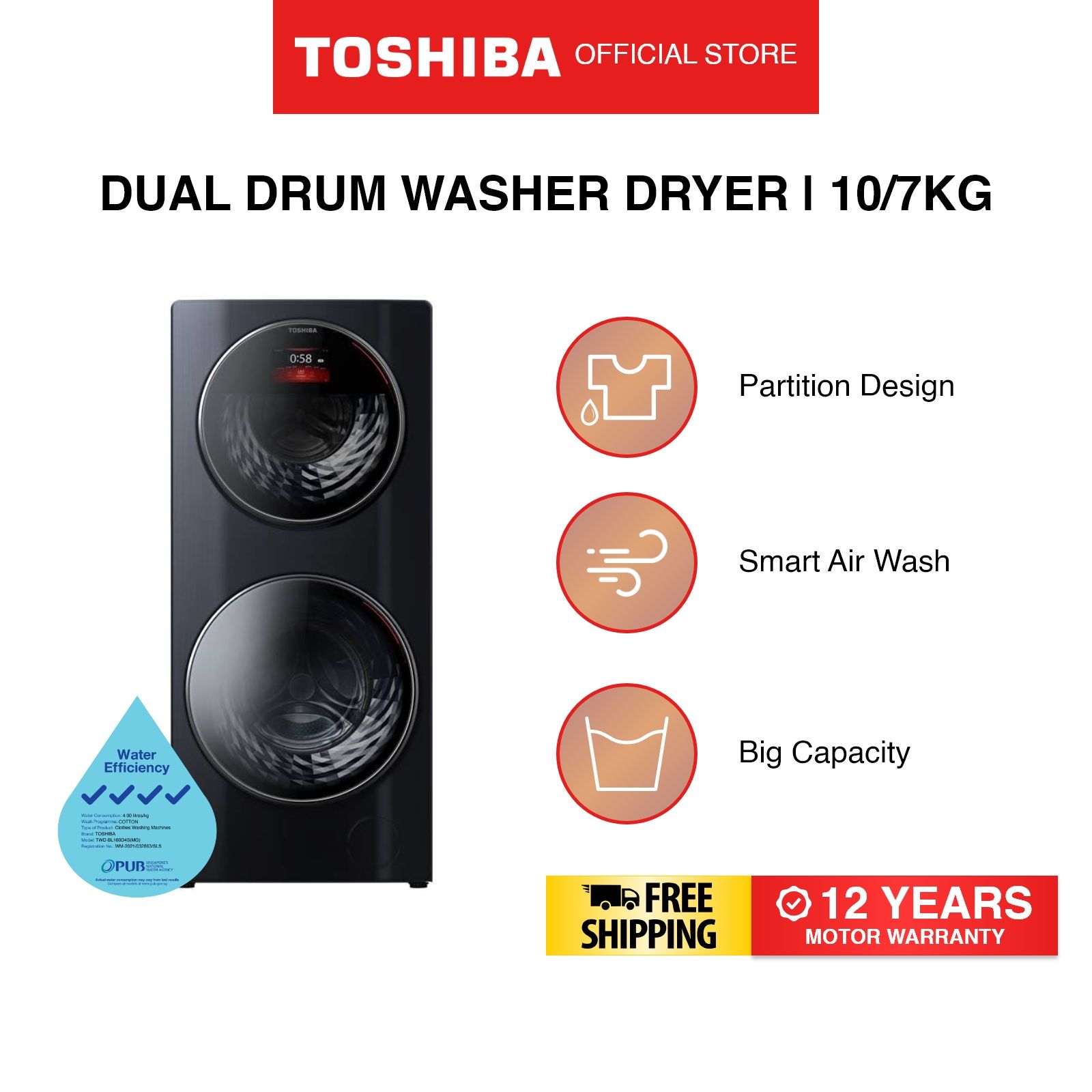 toshiba dual drum washer dryer review