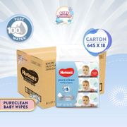 Huggies Pure Clean Baby Wipes 64sx3