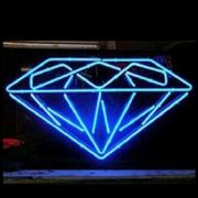 Custom Diamond Glass Neon Light Sign Beer Bar